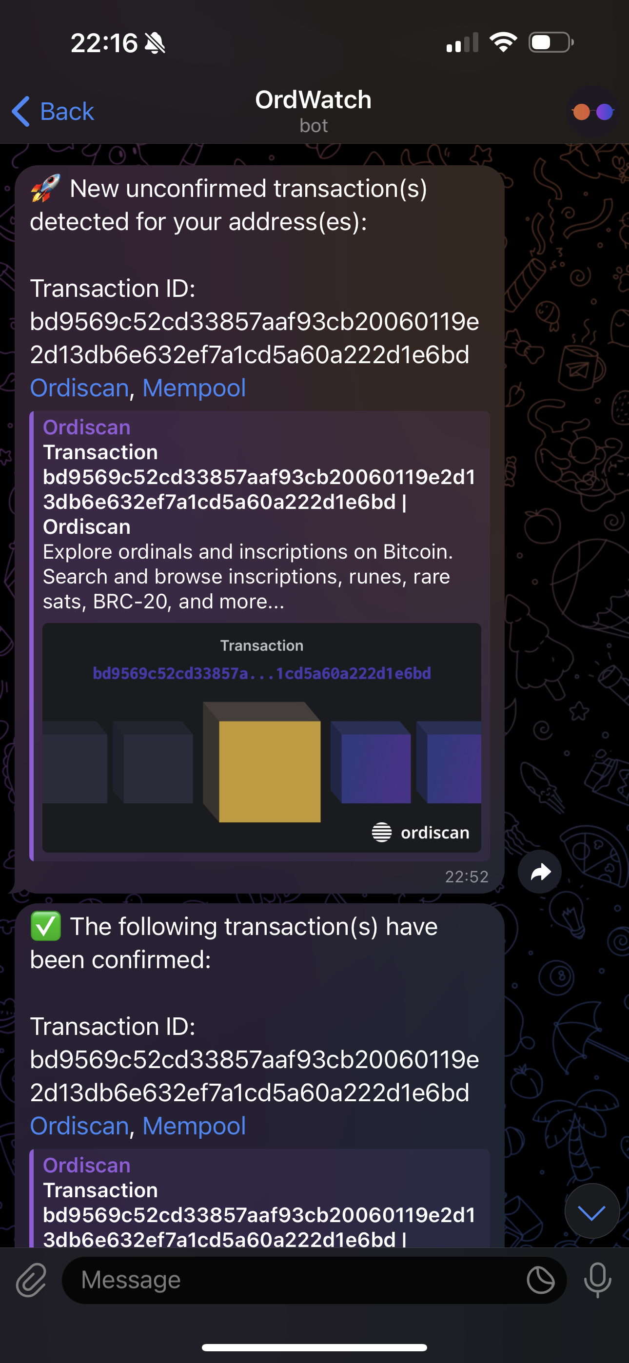 Telegram Bot Interface